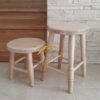 okrúhla drevená taburetka, stolička